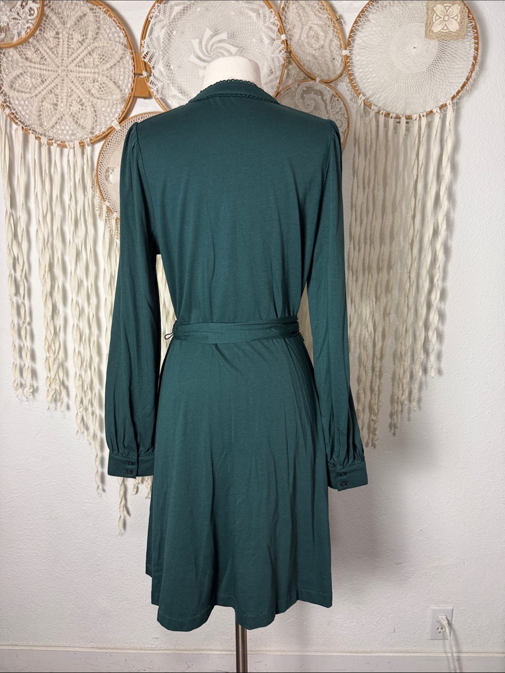 Boden Emerald Pin Tuck Shirt Dress (SHORTENED) Size US10 - Picture 9 of 14